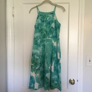 Enfocus Studio teal floral cocktail dress, size 4. EUC!